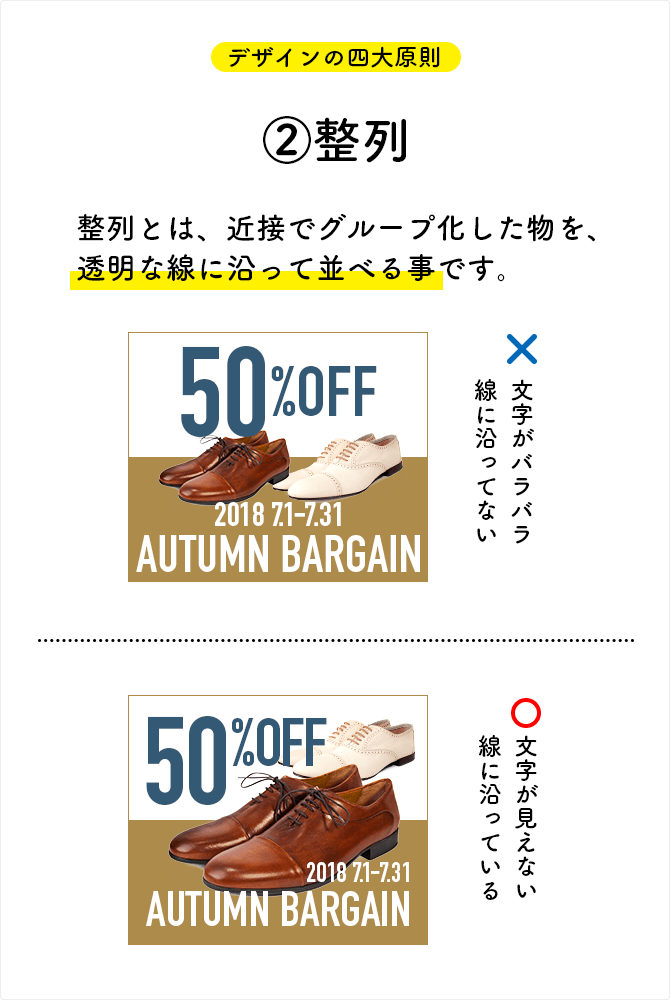 デザインの四大原則|整列